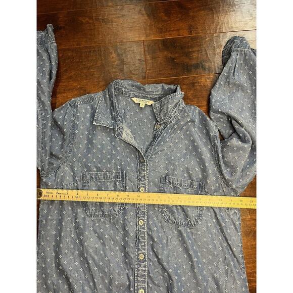 Liverpool women’s denim button-down long sleeve Size M - Picture 4 of 6